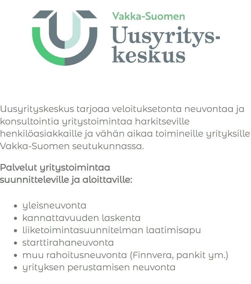 Yritysneuvonta, uusyrityskeskus, vakka-suomi